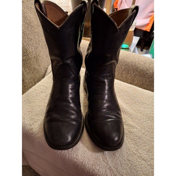 Ariat Mens‎ Heritage Black Leather Western Roper Cowboy Boot 8D - Picture 1 of 10